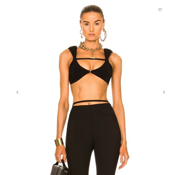 JACQUEMUS Black 'Le Bandeau Veleiro' Bra (Modified) - Picture 4 of 12